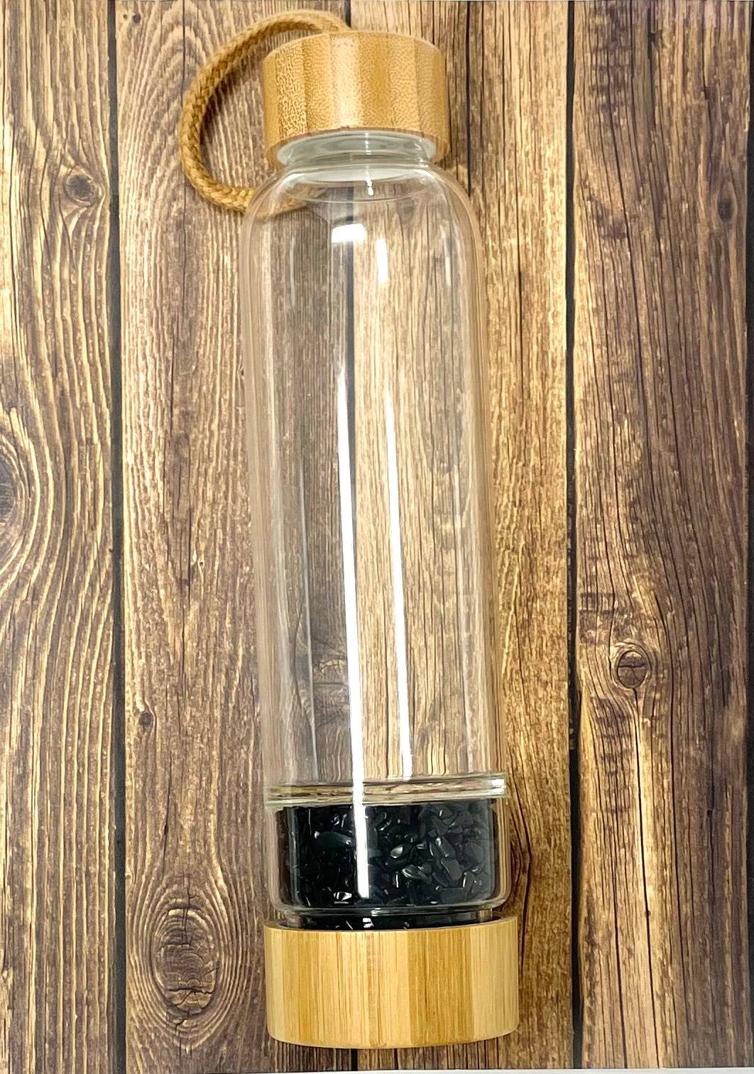 Title: “Crystal Bamboo Water Bottles - Infuse Your Water with Healing Gemstones!”