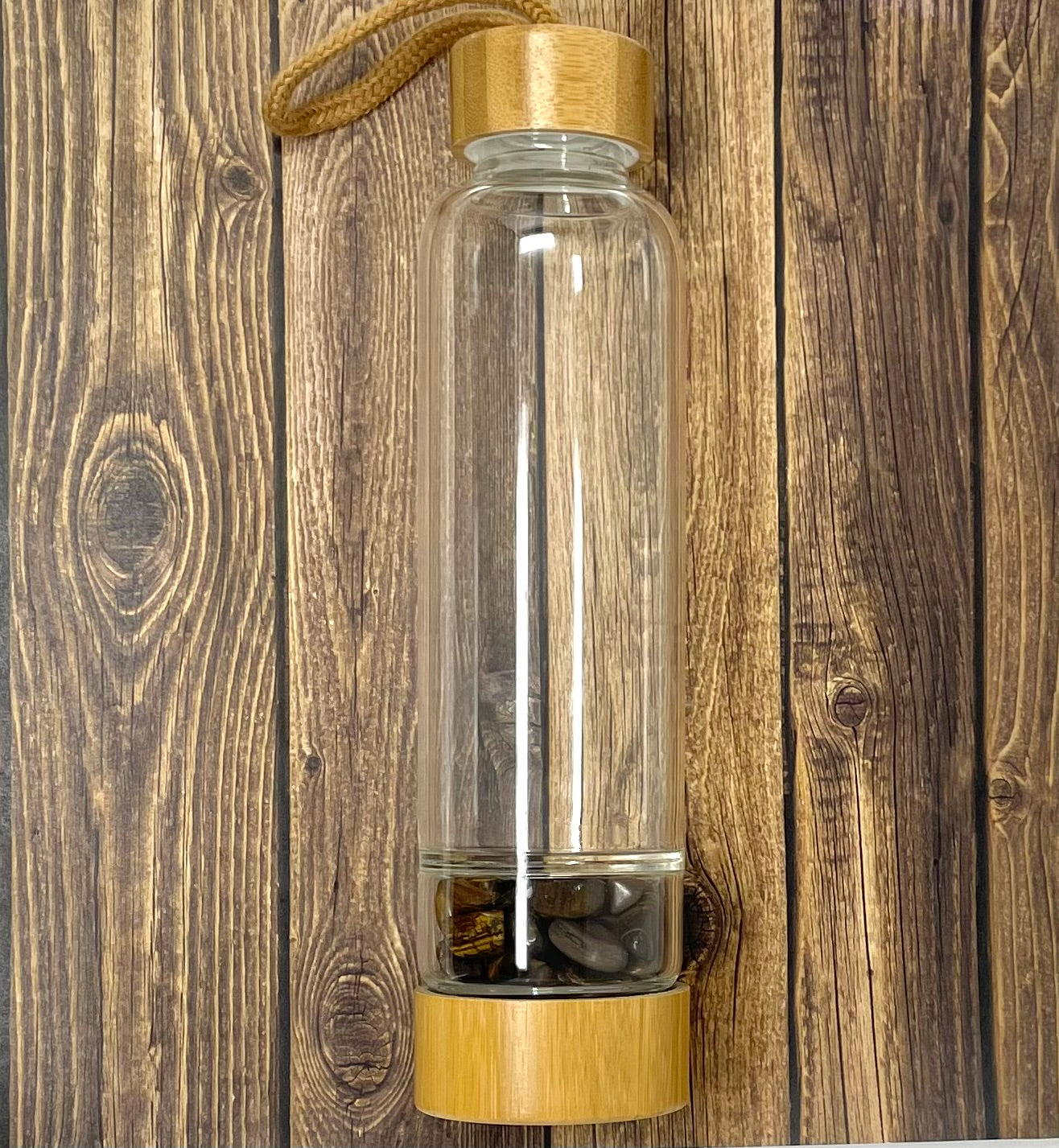 Title: “Crystal Bamboo Water Bottles - Infuse Your Water with Healing Gemstones!”