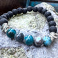 Blue Apatite Lava Beads Diffusing Bracelet