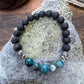 Blue Apatite Lava Beads Diffusing Bracelet