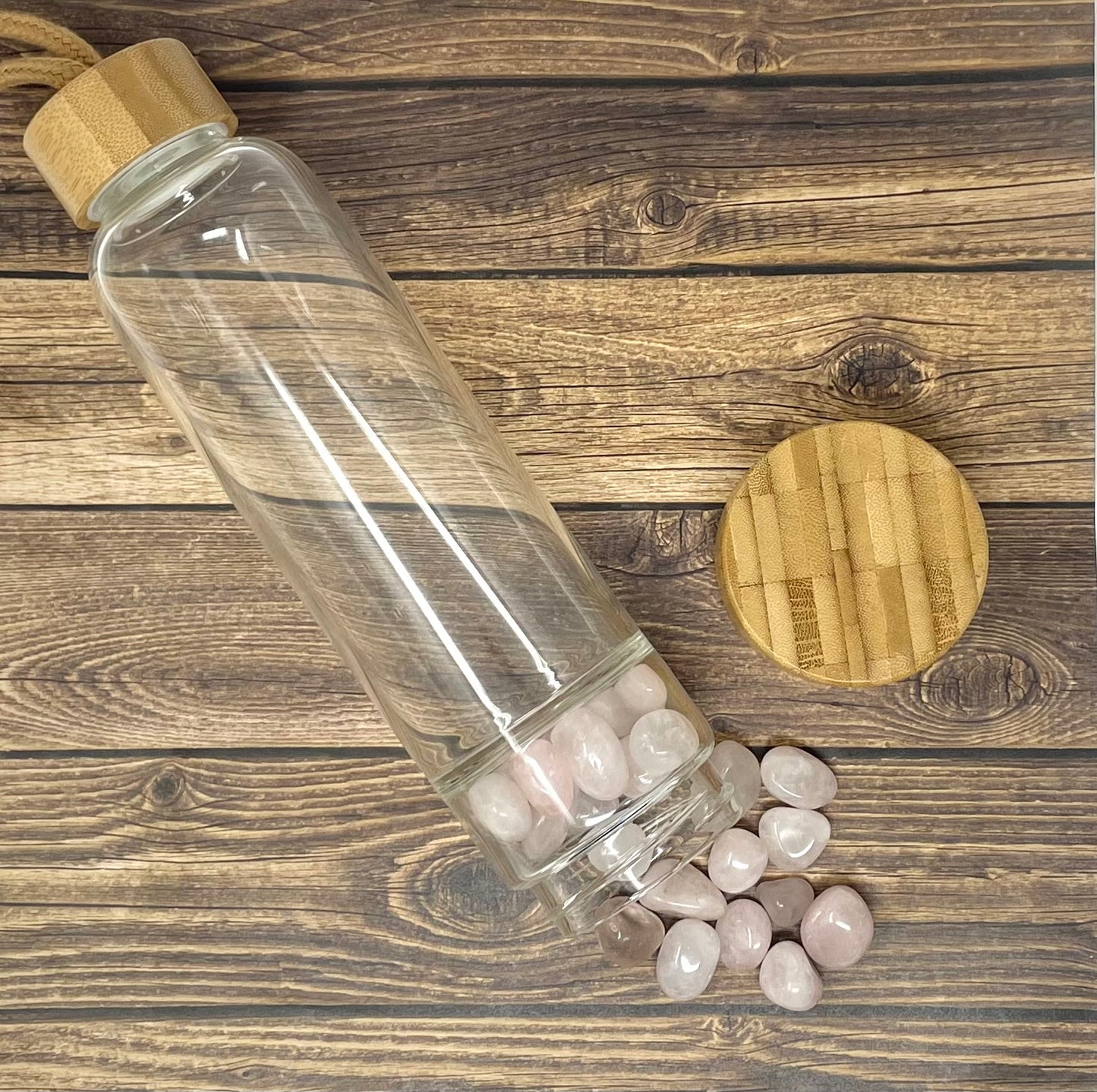Title: “Crystal Bamboo Water Bottles - Infuse Your Water with Healing Gemstones!”