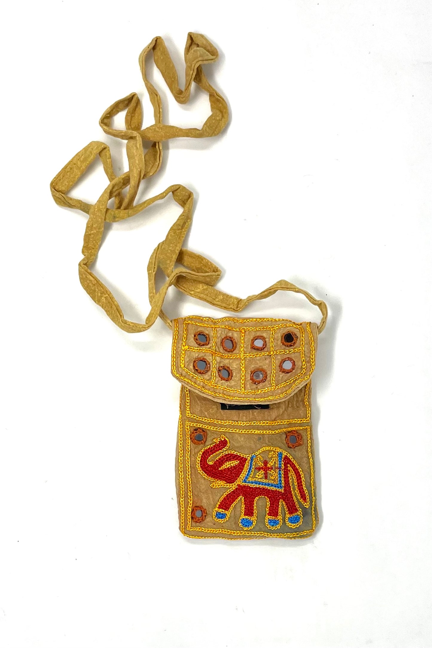 Handmade Embroidered Elephant Cross Body Bag - Vibrant Colors & Versatile Design"