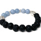 Angelite Lava Beads Diffusing Bracelet