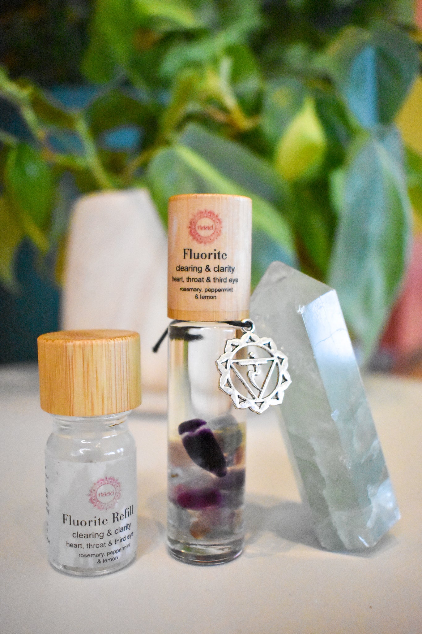 Fluorite Gemstone Essential Oil Roll-on