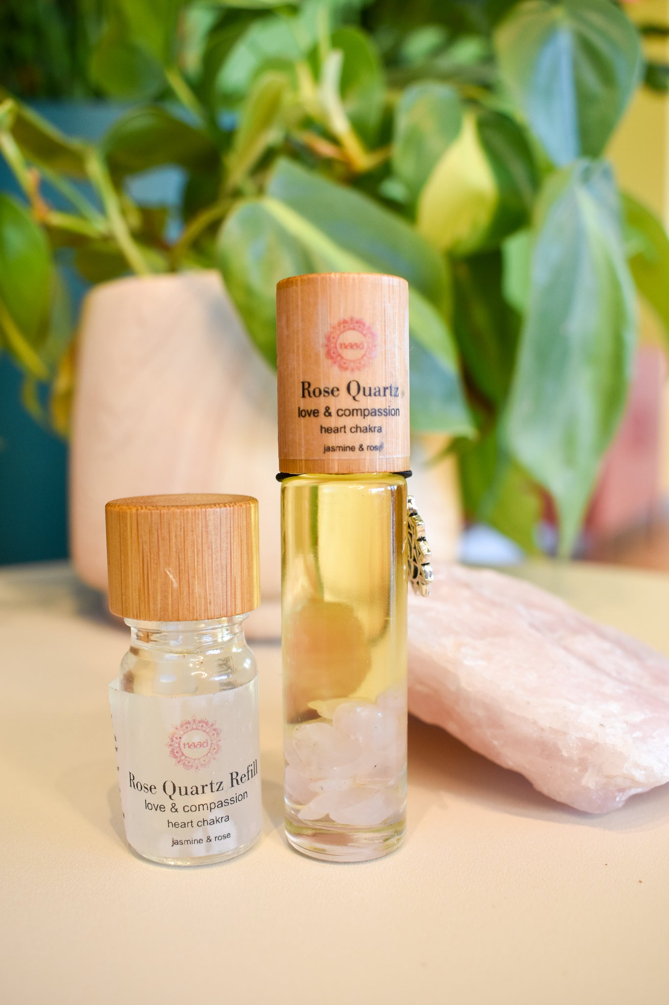 Rose Quartz Gemstone Essential Oil Roll-on