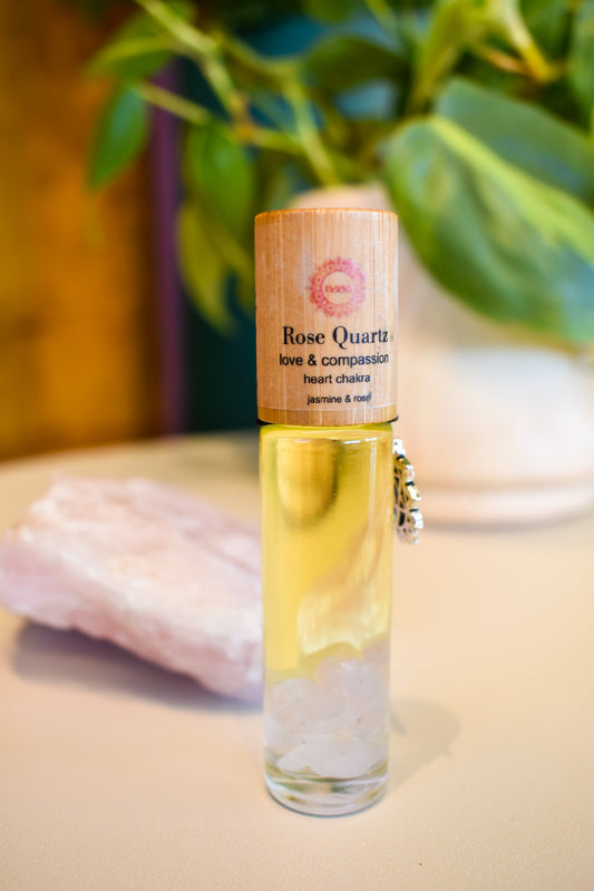 Rose Quartz Gemstone Essential Oil Roll-on