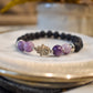 Amethyst Lava Beads Diffusing Bracelet