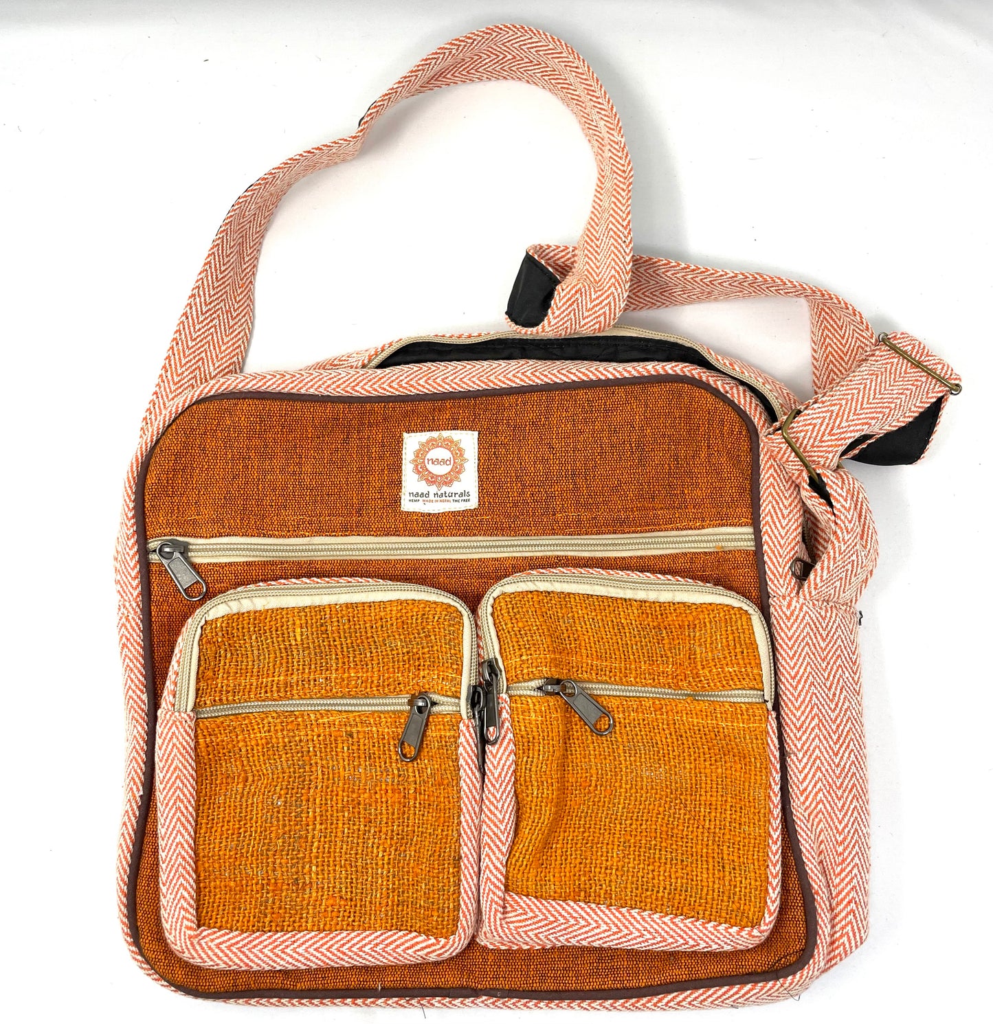 Hemp bag with 2 front pockets