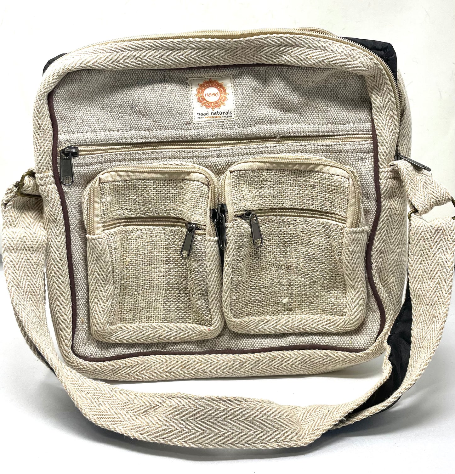 Hemp bag with 2 front pockets