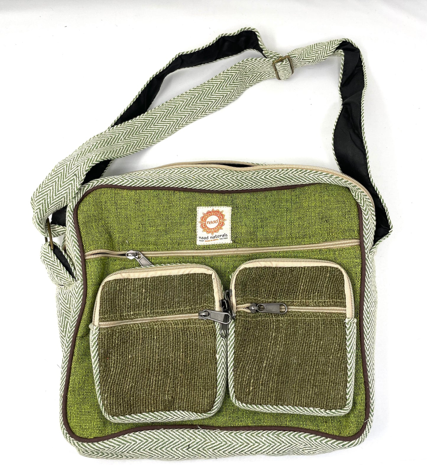 Hemp bag with 2 front pockets