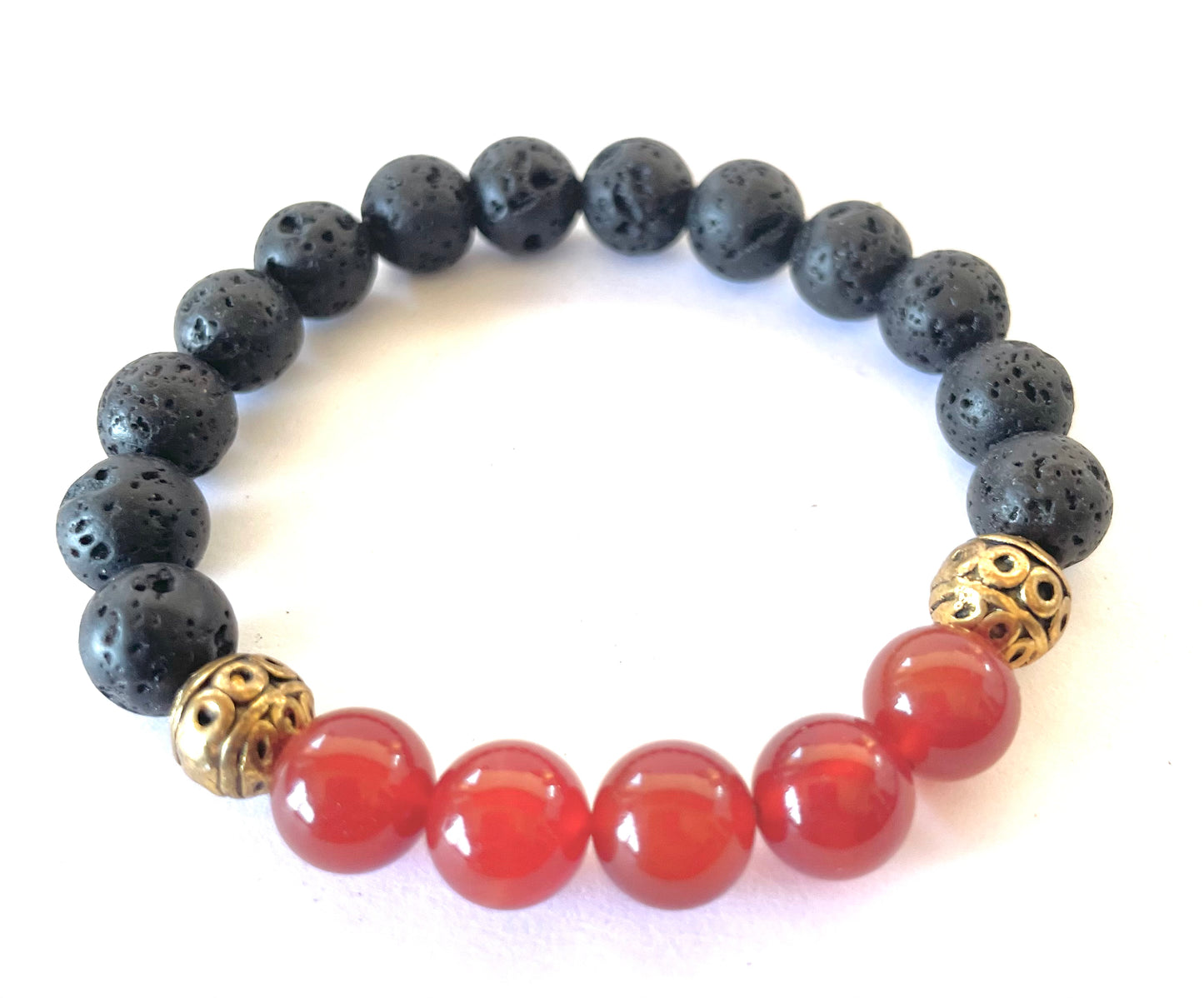 Carnelian Lava Beads Diffusing Bracelet