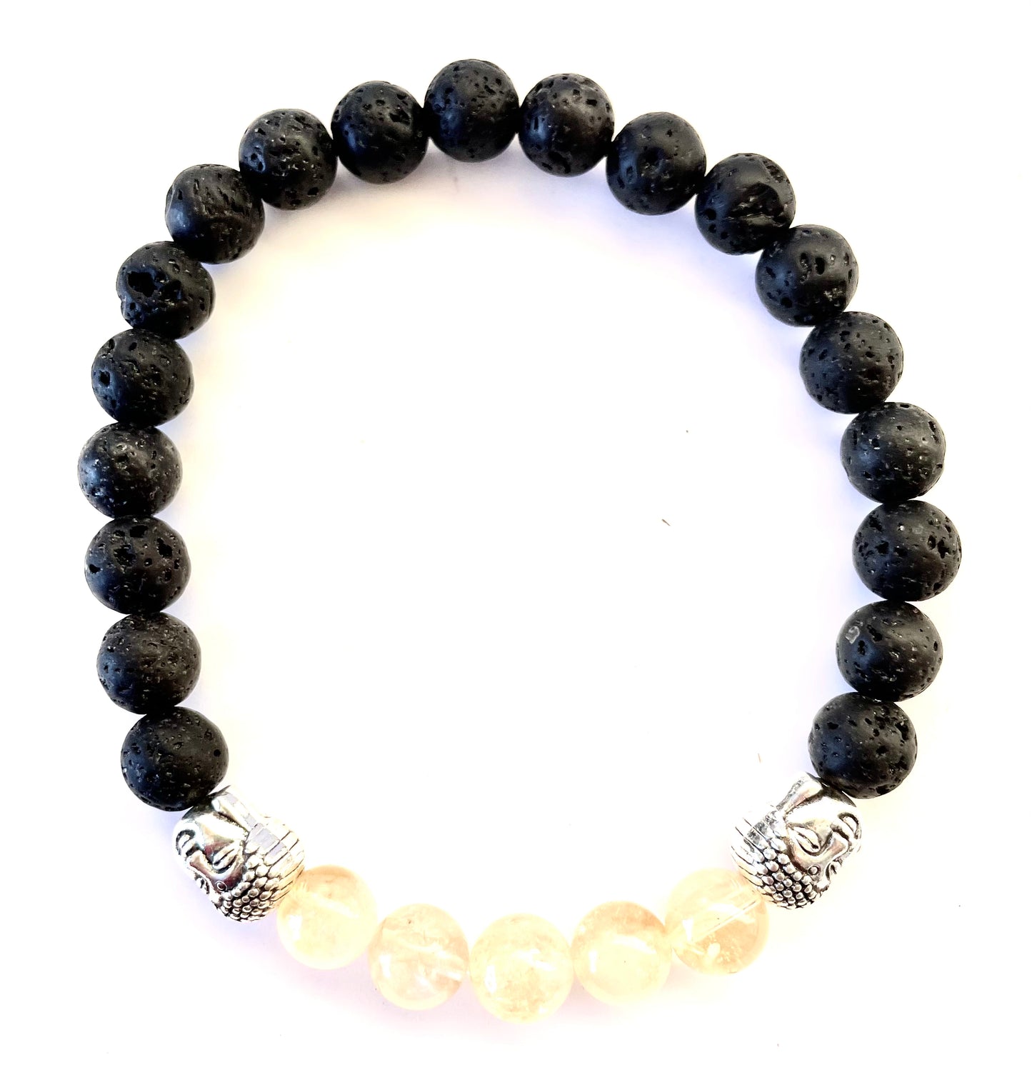 Citrine Lava Beads Diffusing Bracelet